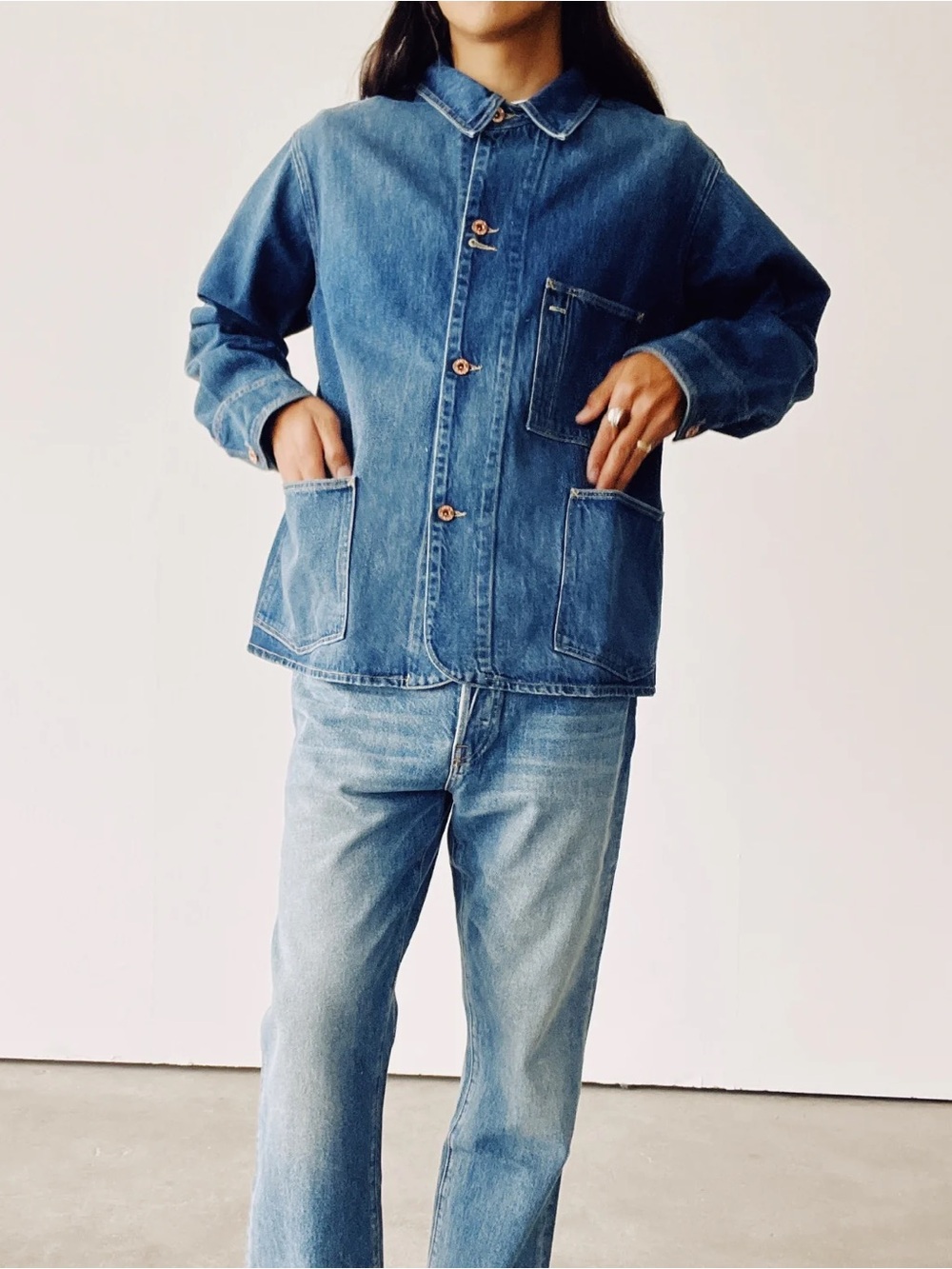 Hey Gang denim oversized barn chore coat - Picture 4 of 12